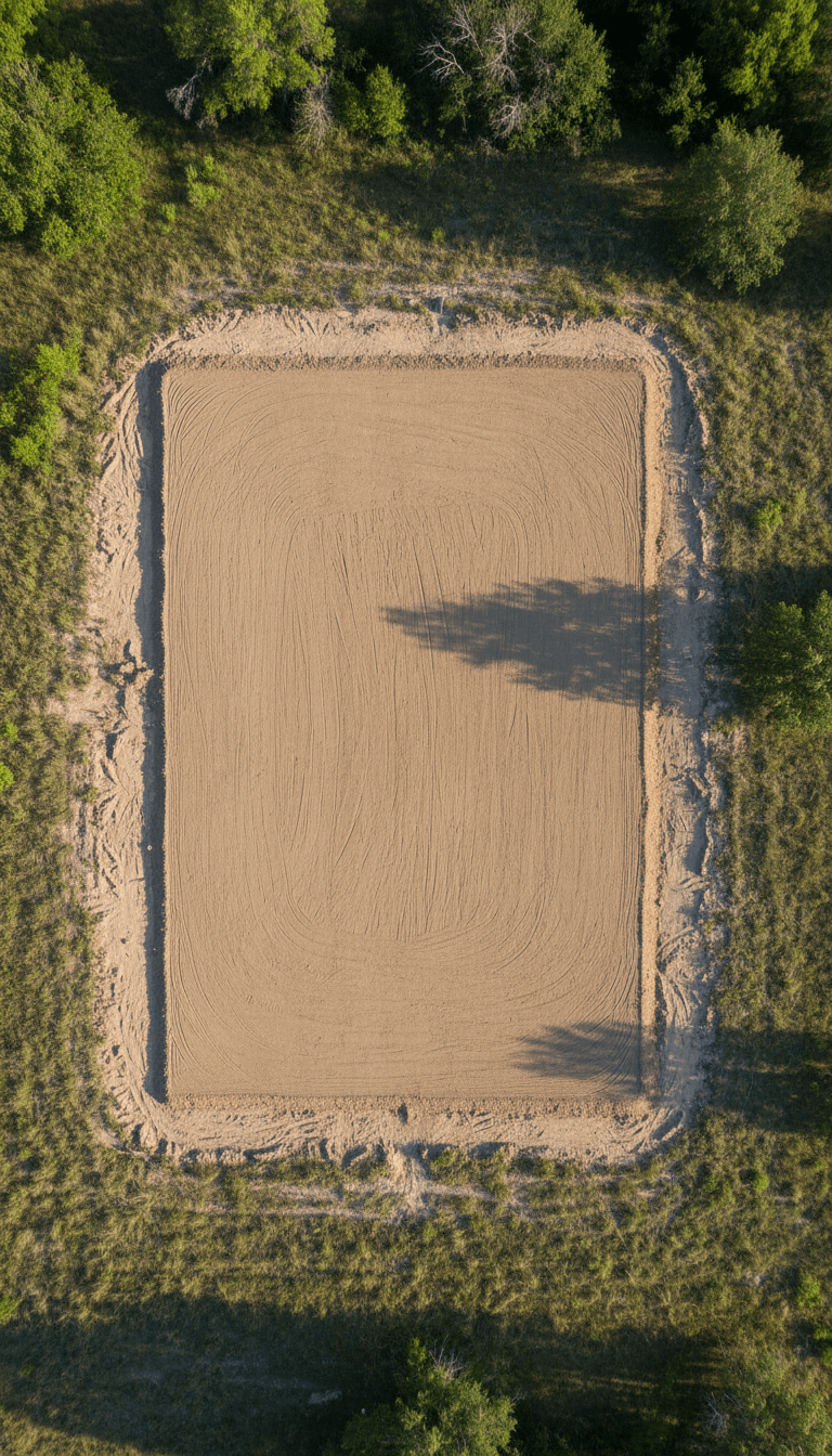 Completed house pad ready for foundation and construction