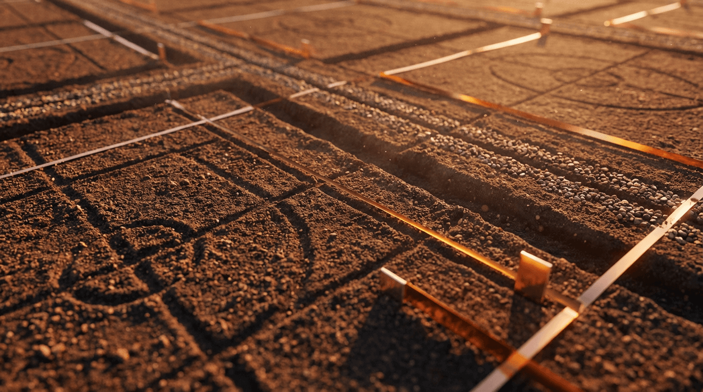 House pad cleared and graded for new residential construction